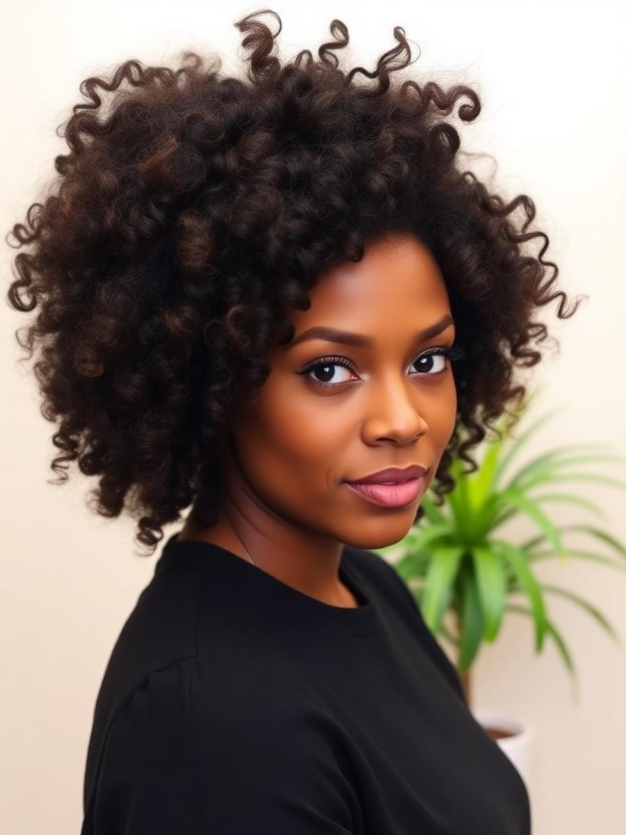 Natürliche Locken mit Volumen